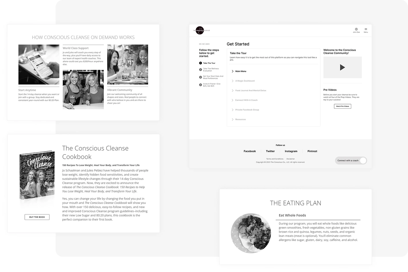 Wireframes conscious cleanse