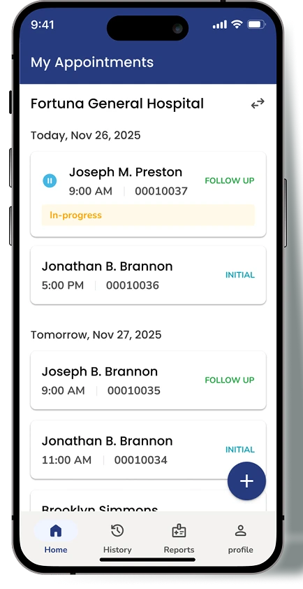 Assemblage Appointments mobile app UI