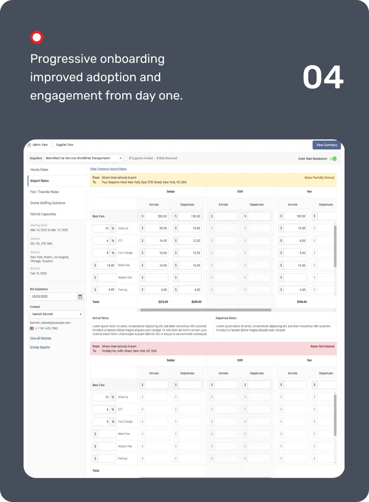 Wireframe for progressive onboarding