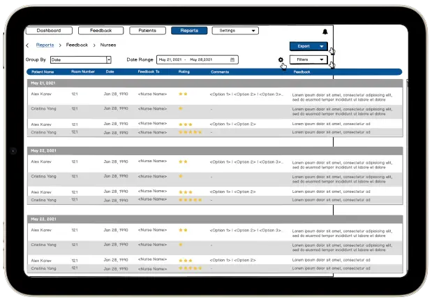 pxboost wireframes on tab