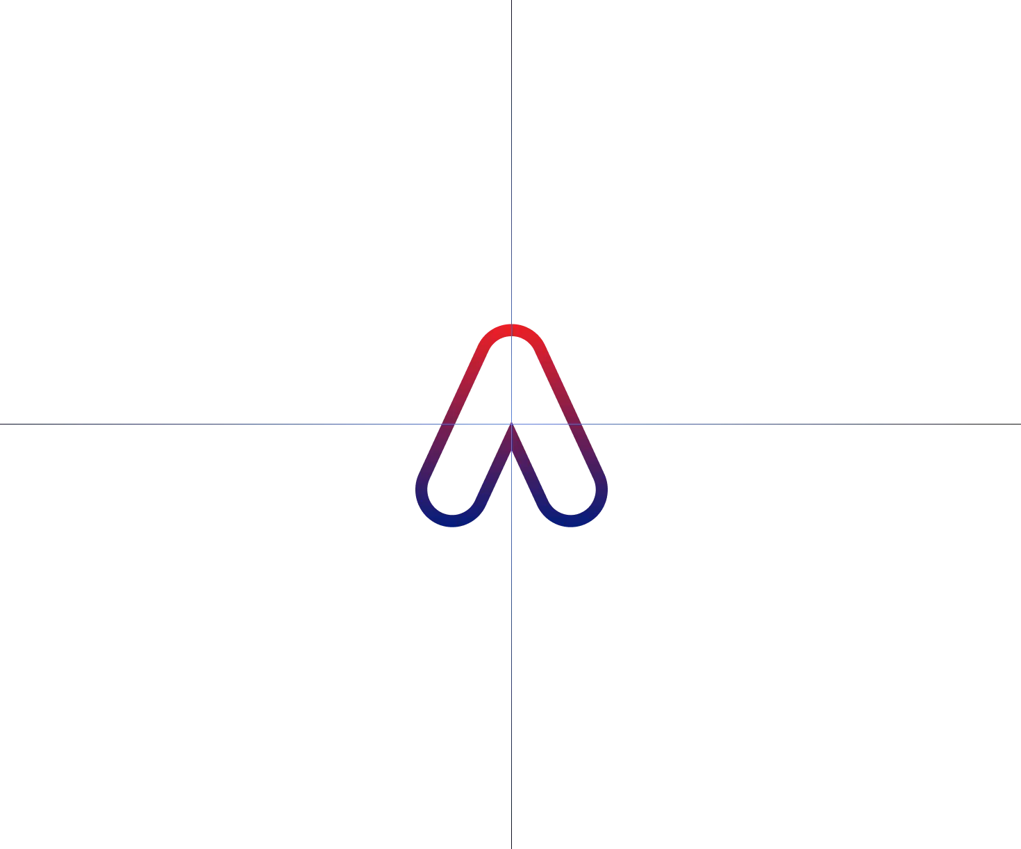 Cross Line With Logo Symbol