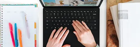 Digital examination and certification platform on a laptop