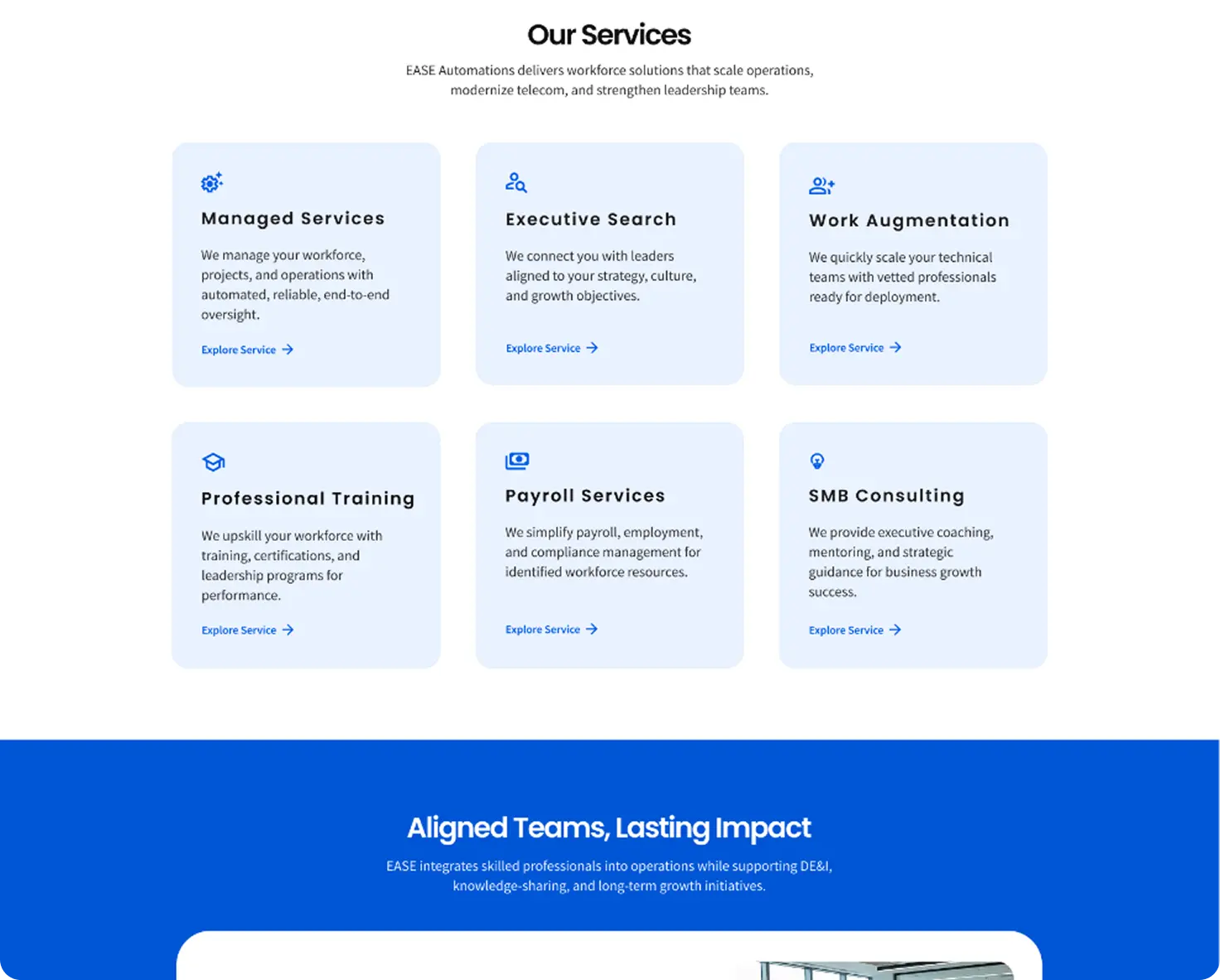 Interactive Modular Service Components